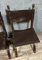 Medieval Style Chairs in Wood and Leather, Set of 2 5