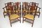 Antique Chippendale Carver Dining Chairs, 1910s, Set of 10 3
