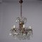 Vintage Glass 6-Light Chandelier 7