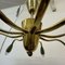 Lampada da soffitto Spider Mid-Century in ottone, anni '50, Immagine 10