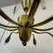 Mid-Century Brass Spider Ceiling Lamp, 1950s 10