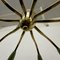 Lampada da soffitto Spider Mid-Century in ottone, anni '50, Immagine 9