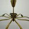 Plafonnier Spider Mid-Century en Laiton, 11950s 3