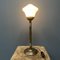 Copper Table Lamp with Glass Shade, Image 9