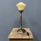 Lámpara de mesa de cobre con campana de vidrio, Imagen 8