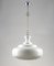 Lámpara de araña vintage de metal, madera y vidrio, años 50, Imagen 4