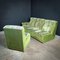 Mid-Century Modular Sofa in Green Fabric, 1970s, Set of 4 7