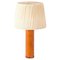 Vintage Table Lamp in Leather from Bergboms, 1960s, Image 1