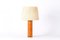 Vintage Table Lamp in Leather from Bergboms, 1960s 3