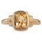 Modern Citrine 18 Karat Yellow Gold Rectangular Ring, Image 1