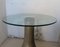 Small Mid-Century Modern Aluminium and Glass Side Table, Italy, 1970s 5
