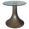 Small Mid-Century Modern Aluminium and Glass Side Table, Italy, 1970s, Image 1