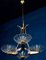 Art Deco Brass Mounted Murano Glass Chandelier attributed to Barovier, 1940s, Image 2