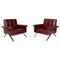 Moderne italienische Mid-Century Ledersessel von Ico Parisi für Cassina, 1960er, 2er Set 1