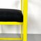 Italian Modern Rectangular Chair with Black Fabric and Yellow Metal, 1980s 9