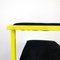Italian Modern Rectangular Chair with Black Fabric and Yellow Metal, 1980s 12