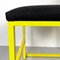 Italian Modern Rectangular Chair with Black Fabric and Yellow Metal, 1980s 8