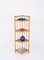 Mid-Century Italian Triangular Bamboo and Rattan Corner Bookcase, 1970s 12