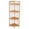 Mid-Century Italian Triangular Bamboo and Rattan Corner Bookcase, 1970s 1