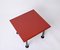 Mid-Century Square Coffee Table with Cardinal Red Top, Italy, 1980s, Image 15