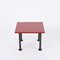 Mid-Century Square Coffee Table with Cardinal Red Top, Italy, 1980s, Image 4
