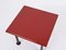 Mid-Century Square Coffee Table with Cardinal Red Top, Italy, 1980s, Image 11