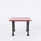 Mid-Century Square Coffee Table with Cardinal Red Top, Italy, 1980s, Image 5