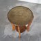 Art Deco Orientalist Gueridon Table with Embossed Brass Top, 1930s 4