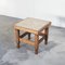 Art Deco Side Table in Oak and Travertine, 1930s 2