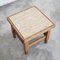 Art Deco Side Table in Oak and Travertine, 1930s 3
