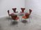 Early Teak Series 7 Chairs by Arne Jacobsen for Fritz Hansen, 1950s, Set of 6 9