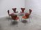 Early Teak Series 7 Chairs by Arne Jacobsen for Fritz Hansen, 1950s, Set of 6, Image 9
