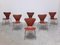Early Teak Series 7 Chairs by Arne Jacobsen for Fritz Hansen, 1950s, Set of 6, Image 3