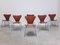 Early Teak Series 7 Chairs by Arne Jacobsen for Fritz Hansen, 1950s, Set of 6 2