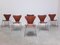 Early Teak Series 7 Chairs by Arne Jacobsen for Fritz Hansen, 1950s, Set of 6, Image 2