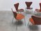 Early Teak Series 7 Chairs by Arne Jacobsen for Fritz Hansen, 1950s, Set of 6 21