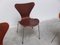 Chaises Early Teck Série 7 par Arne Jacobsen pour Fritz Hansen, 1950s, Set de 6 11