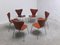 Chaises Early Teck Série 7 par Arne Jacobsen pour Fritz Hansen, 1950s, Set de 6 10