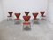 Chaises Early Teck Série 7 par Arne Jacobsen pour Fritz Hansen, 1950s, Set de 6 1