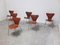 Chaises Early Teck Série 7 par Arne Jacobsen pour Fritz Hansen, 1950s, Set de 6 4