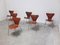 Early Teak Series 7 Chairs by Arne Jacobsen for Fritz Hansen, 1950s, Set of 6 4