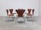 Early Teak Series 7 Chairs by Arne Jacobsen for Fritz Hansen, 1950s, Set of 6, Image 7