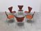 Early Teak Series 7 Chairs by Arne Jacobsen for Fritz Hansen, 1950s, Set of 6 8