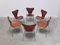 Early Teak Series 7 Chairs by Arne Jacobsen for Fritz Hansen, 1950s, Set of 6, Image 8