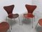 Early Teak Series 7 Chairs by Arne Jacobsen for Fritz Hansen, 1950s, Set of 6 22