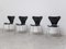 Early Series Chairs by Arne Jacobsen for Fritz Hansen, 1955, Set of 4 1