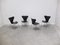 Early Series Chairs by Arne Jacobsen for Fritz Hansen, 1955, Set of 4 6