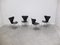 Early Series Chairs by Arne Jacobsen for Fritz Hansen, 1955, Set of 4, Image 6