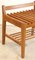 Mid-Century Slatted Wood Hallway Bench 10