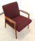 Deutscher Mid-Century Sessel aus Stoff & Holz 10
